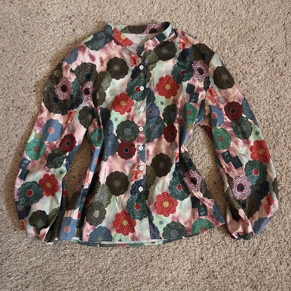 Floral Button-Up Women's Top